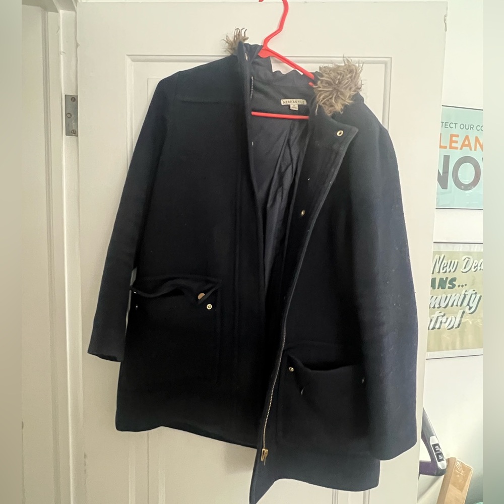 J Crew Wool Blend Parka Size 10